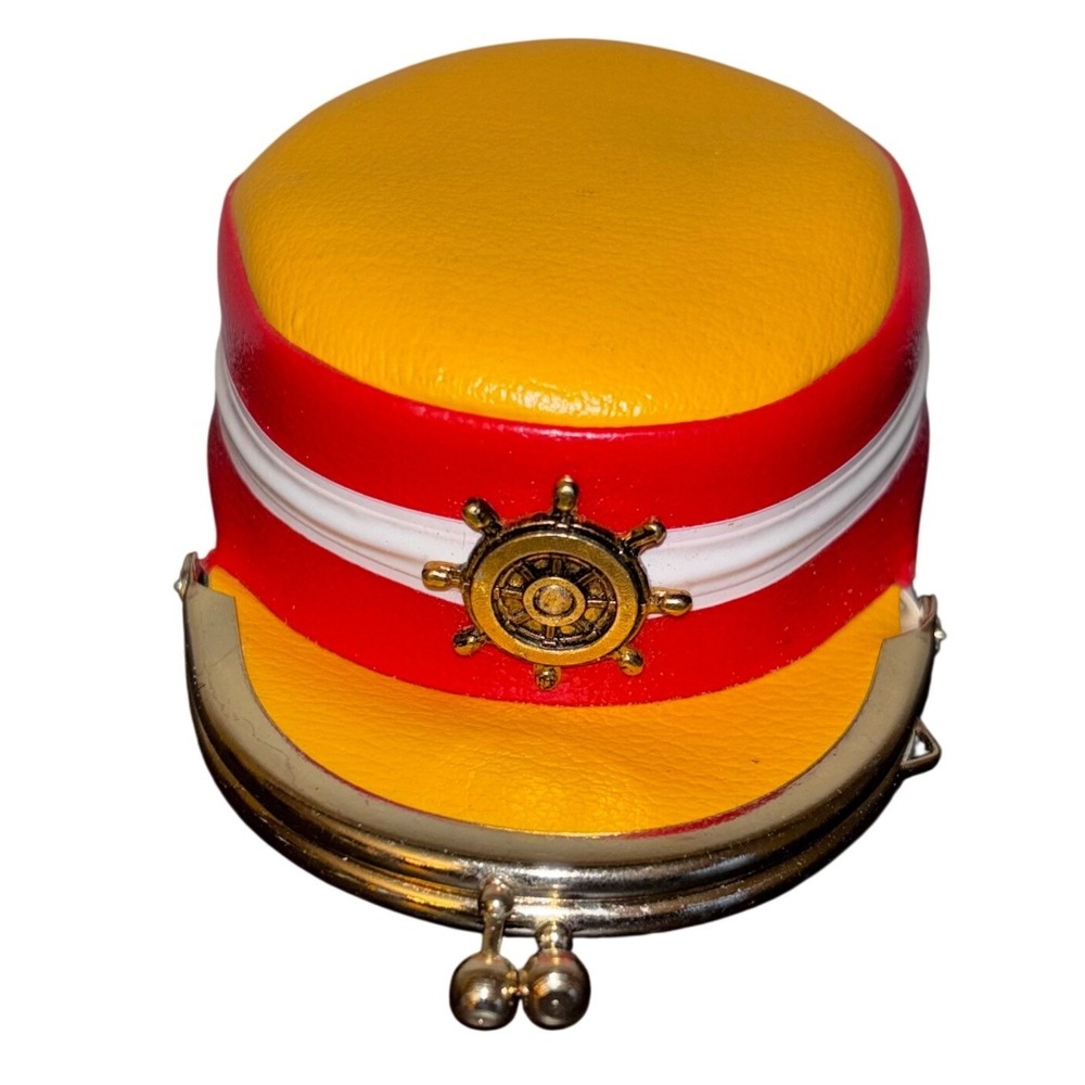 Vintage | Nautical Captain Hat Coin Purse | Vinyl